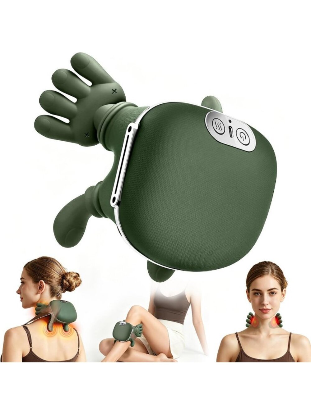 4D Neck Massager with Heat - Deep Tissue Pain Relief & Shoulder Relaxation